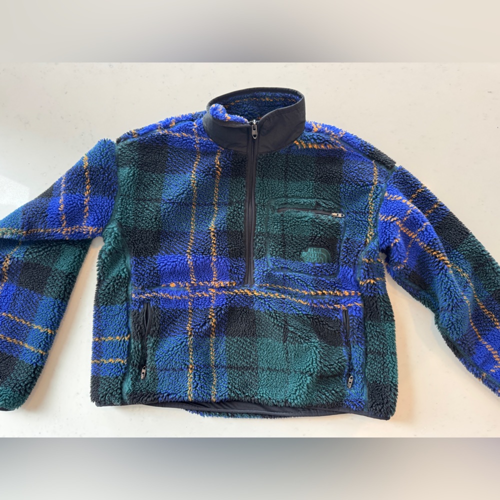 The North Face Blue and Green Fleece Jacket